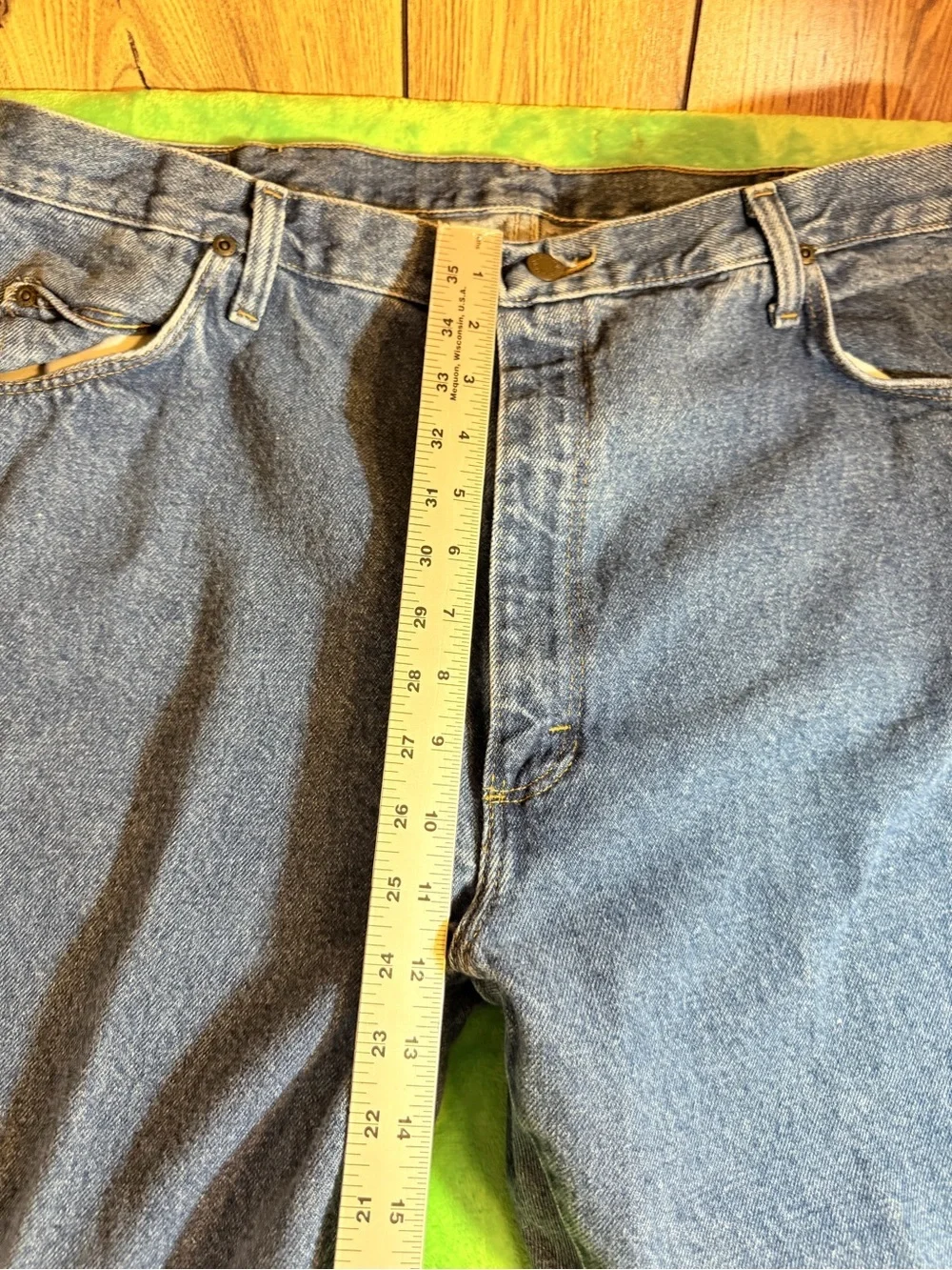 Wrangler Straight-Leg Men's Denim Jeans - Light Blue